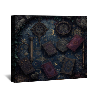 Toile mystique de livres anciens en plusieurs tailles