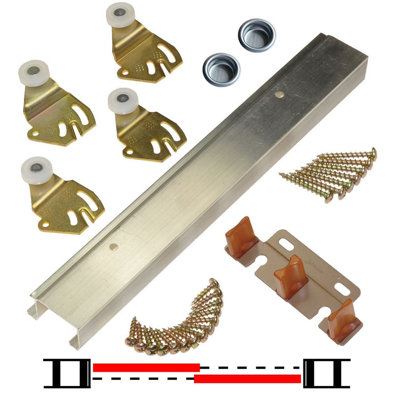Ensemble de quincaillerie pour porte de grange double, 47 po