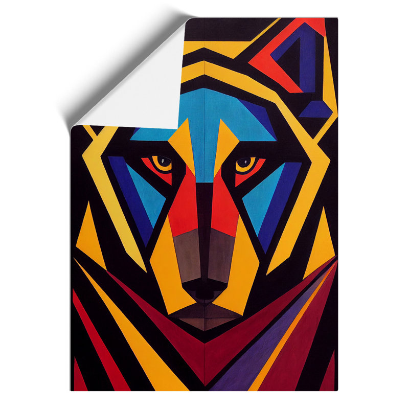 Wolf Art Abstract No.4 - Wall Art, Paper, 42cm H x 29.7cm W, No Matte