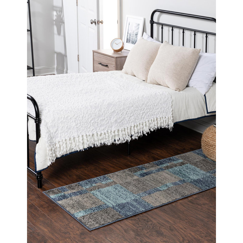 Geometric Area Rug, Runner 76 x 305cm