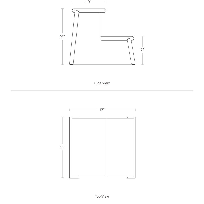 Jut Solid Wood End Table, Loden