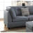 3-Pcs Sectional Sofa Polyfiber Cushion Sofa Chaise Ottoman Reversible Couch Pillows-713407027