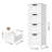 2-Piece 11.8'' W X 32.5'' H X 11.8'' D 4-Drawer Free-Standing Bathroom Linen Cabinet Set, White