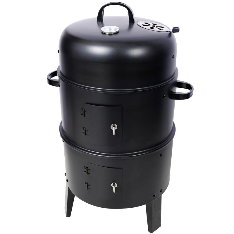 Barbecue fumoir vertical en bois de charbon de bois de 16 pouces, barbecue portatif pour barbecue
