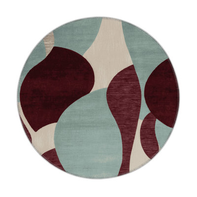 Watercolor Red Indoor and Outdoor Area Rug