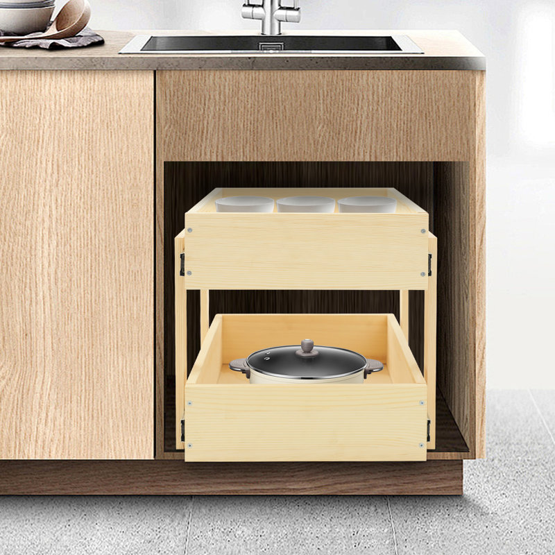 Rangement d'armoire escamotable, organisateur d'armoire rectangulaire, rangement de tablettes de tiroir pour la cuisine