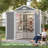 Resin Storage Shed with Floor, Tool Shed Outdoor Storage with Vents, Window, and Stainless Steel Cores, for Lawnmowers/ Bicycles/ Pool Supplies-1769014154