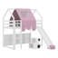Lit mezzanine avec structure en forme de maison et tente-107262534-107262536