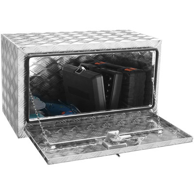 30" Heavy-Duty Aluminum Underbody Truck Tool Box in Silver
