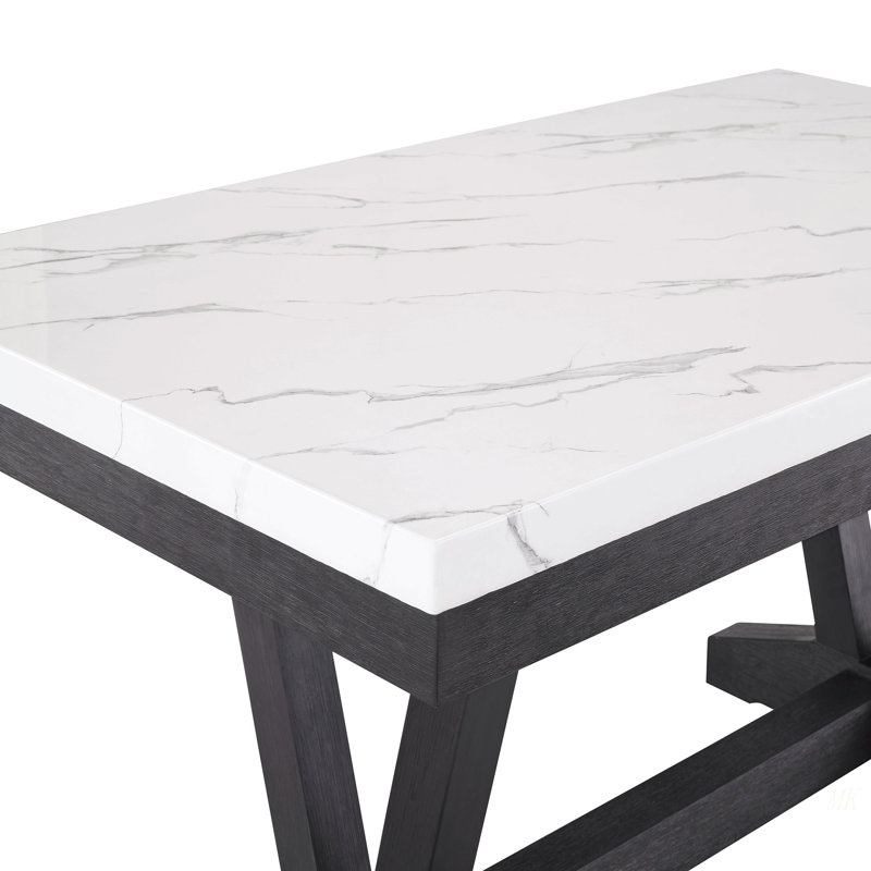 Table de salle à manger 1Pc, Blanc, 30.55"