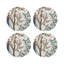 Resplendent Quesal Prism Vegan Leather Round Coasters-1893575754