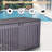 100 - Gallon Waterproof Plastic Outdoor Deck Box with Lockable Containers and Side Handles