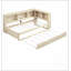 Lit de jour simple avec lit gigogne, armoires de rangement et ports USB-1199446879