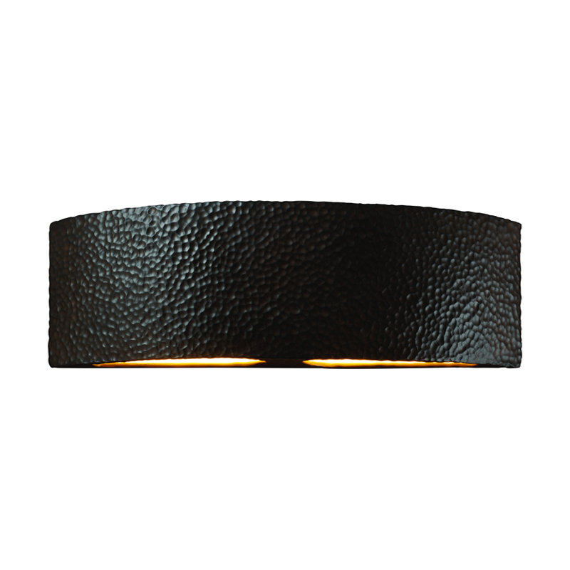Armance Ceramic Wall Sconce, Gloss Black