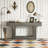 Wooden Farmhouse 2-Tier Sofa Entryway Table-1422268725