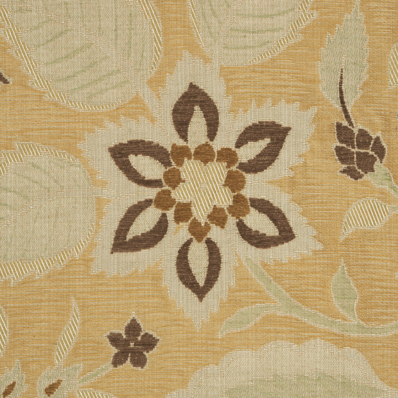 Alessia Floral Fabric, Gold