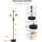 71" Modern Torchiere Floor Lamp, 3-Way Adjustable Pole Light With Reading Lights And White Shade
