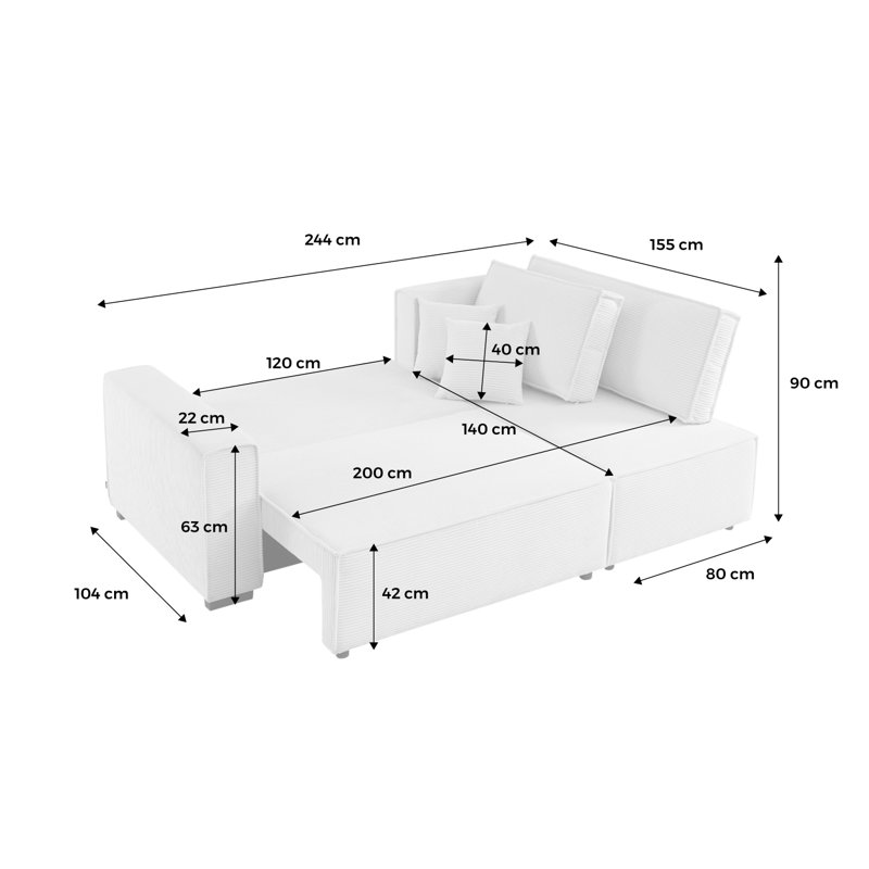 Amarri 3 Seater Sofa & Chaise