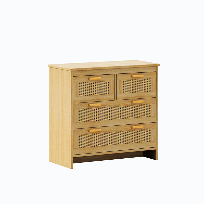 Commode en rotin à 4 tiroirs Vansant