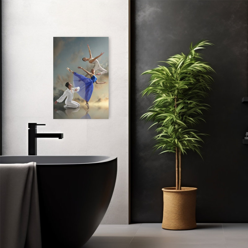 «Ethereal Ballet Dance Contemporary Dramatic Elegant Landscape Nature», reproduction d'art murale, H 24 po x l 16 po