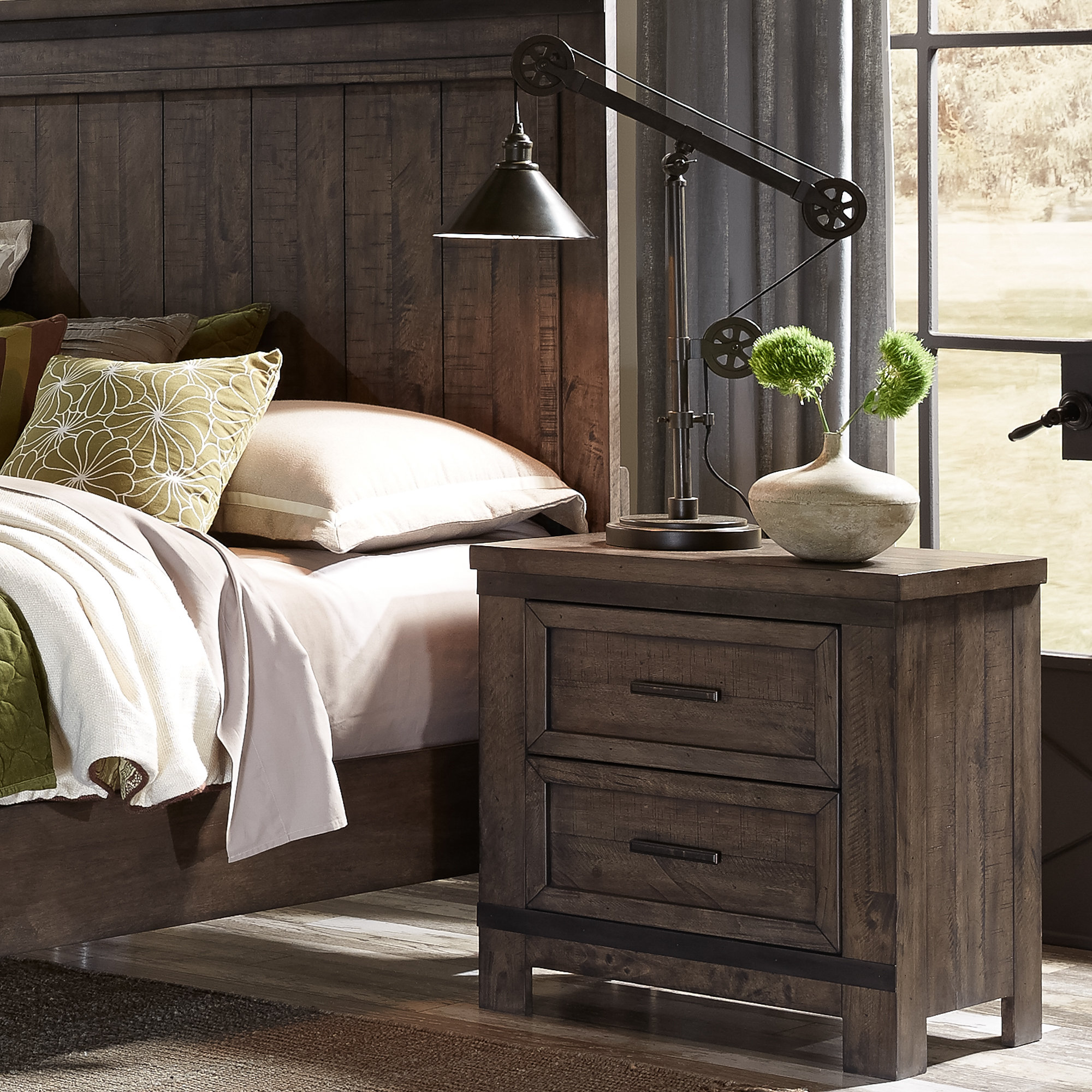 Gracie Oaks Avaiyah Solid Wood Nightstand | Wayfair