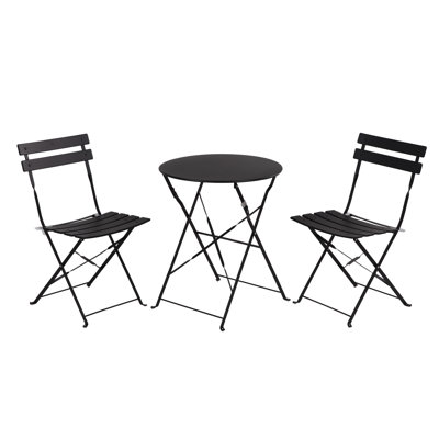 Leen 2 - Person Metal Patio Dining Set with Round Table