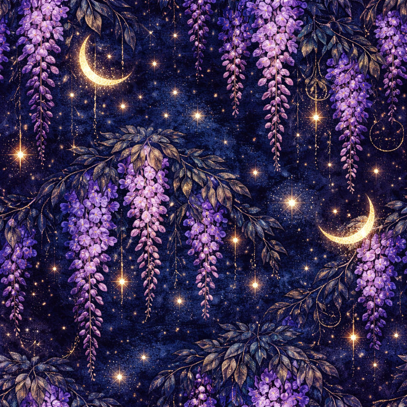 Papier peint adhésif Celestial Wisteria