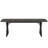 Rectangular Computer Desk With Dark Wood Brown Top And Black Metal Base For Office-679842312