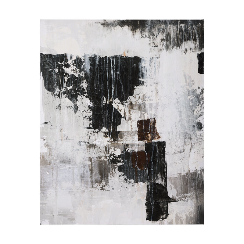 Toile texturée embellie The Fog II a Hand, H 35 po x l 28 po x P 1,5 po