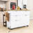 Nels 3-Piece Wooden Kitchen Island Set, Kitchen Island with Drop Leaf, Storage Cabinet and 2 Stools-2063413552