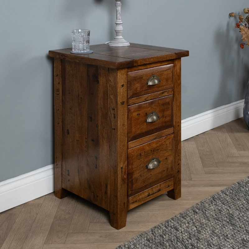 Berntsen 45cm W Solid Wood Bedside Table