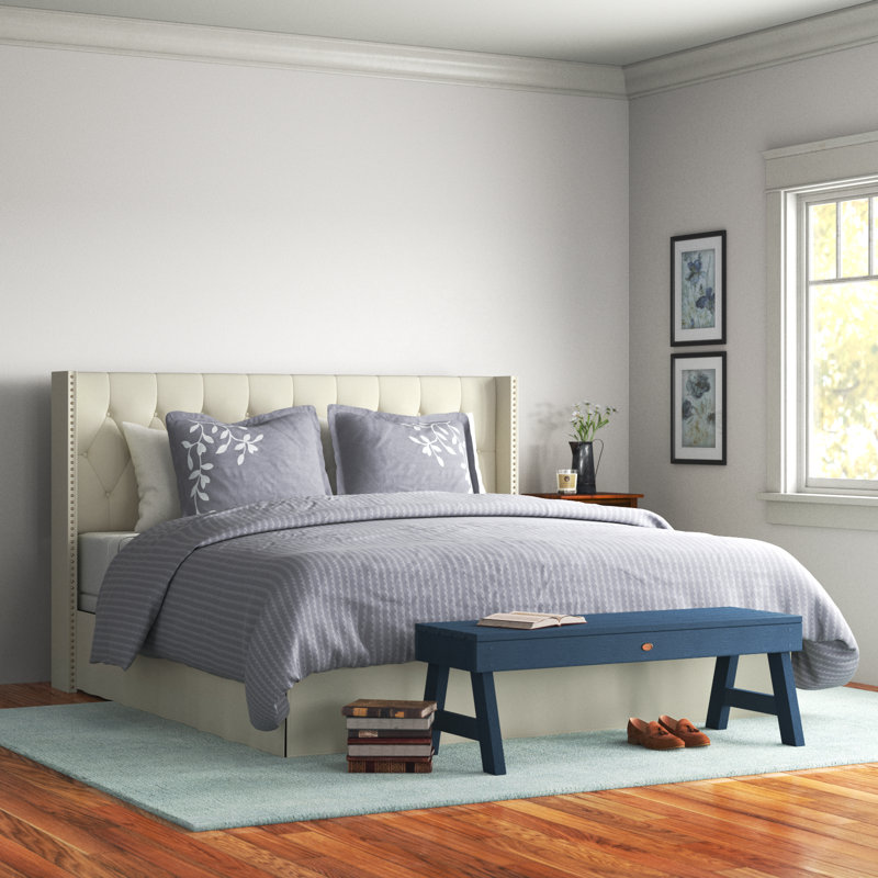 Bellavia Tufted Upholstered Panel Bed, Beige, King