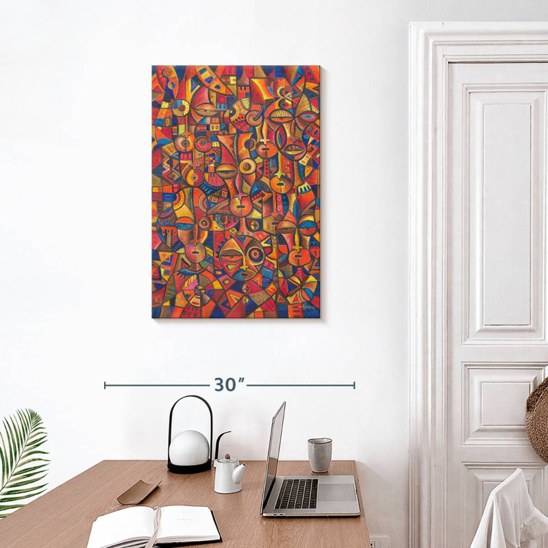 Leisha African Faces, 30" H x 20" W
