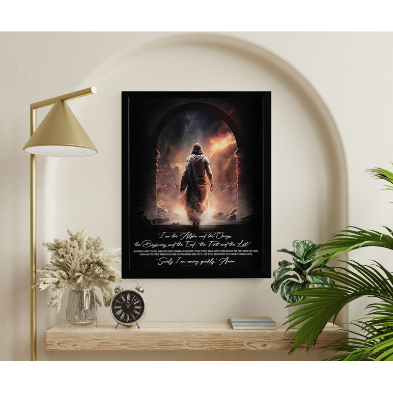 Art mural encadré Surely I Am Coming 11 x 14
