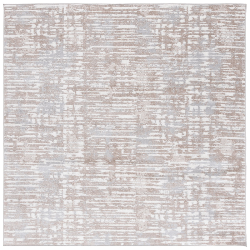 Velauthan Performance Machine Washable Abstract Rug, Square 6'7"