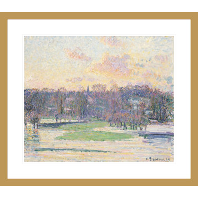 Flood at Sunset by Camille Pissarro -Framed Giclee Print