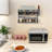 3-Tier Spice Rack with 5 Jars & Chopstick Holder, Wall Mount/Countertop Organizer, Rust-Proof