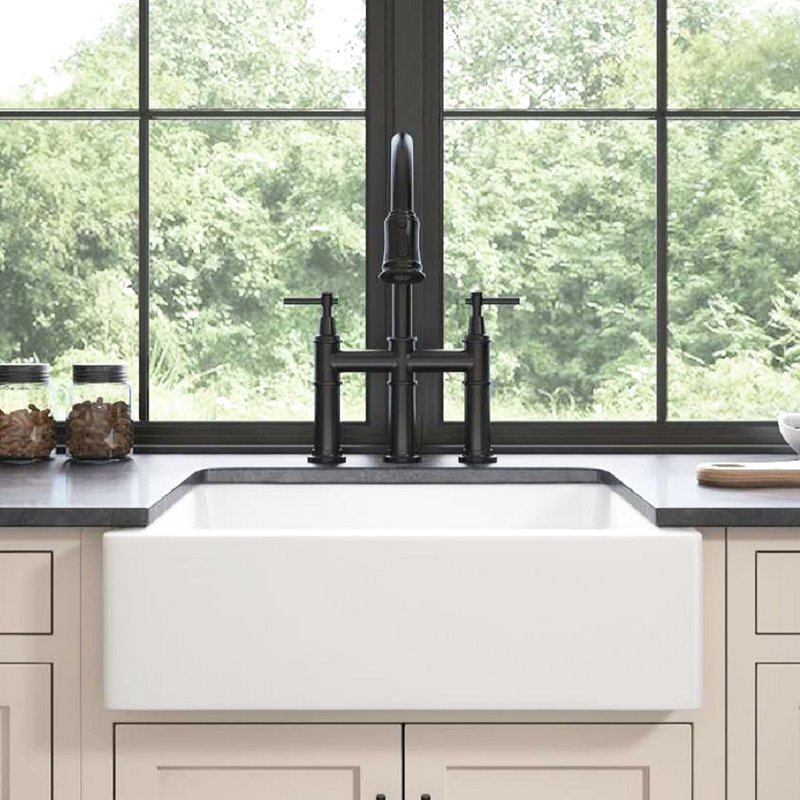 Robinet de cuisine noir mat avec robinet rétractable - rotatif à 360 degrés, commande à deux poignées, matériau en laiton, fonction d'aérateur silencieuse pour un réglage précis du débit, buse rotative à 360 degrés,