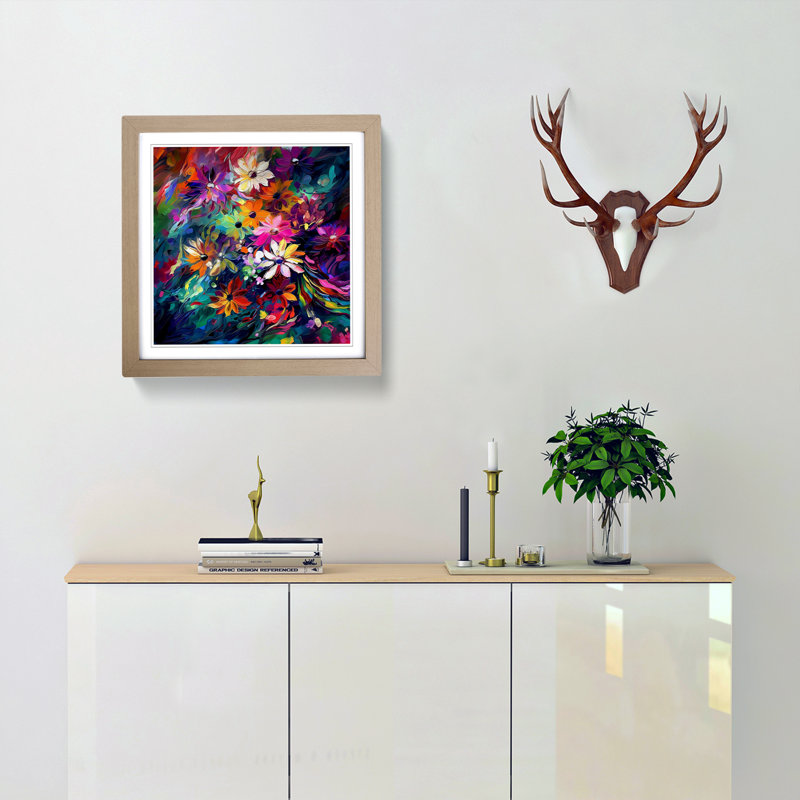 Single Picture Frame Print on Wood, Oak
