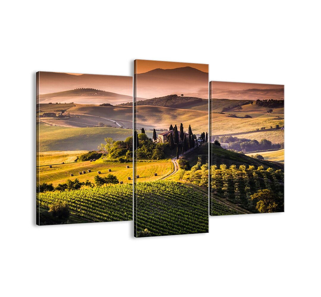 3-tlg. Leinwandbilder-Set - Fotografie „Arkadia - Tuscan Landscape”