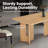 60''W Rectangular Wood Dining Table With Cutout Table Legs For Dining Room And Living Room-917710824