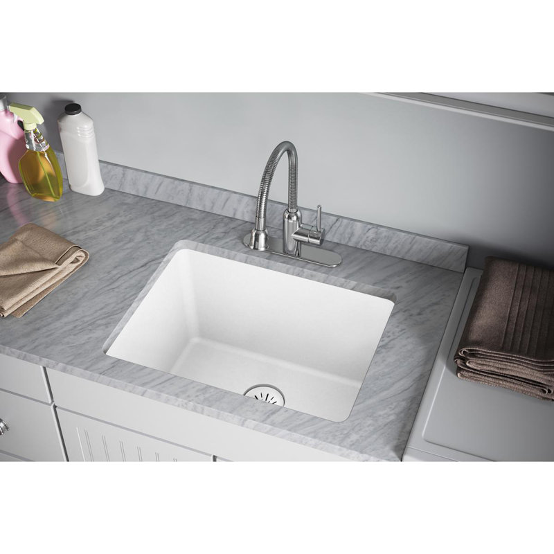 Perfect Removable Basket Strainer Kitchen Sink Drain, White