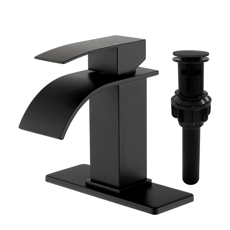 Bathroom Faucet, Modern Single Handle Bathroom Faucets For 1 Or 3 Hole Bathroom Sink Faucet Vanity Washbasin Faucet Lavatory Mixer Taps With Pop-up Drain And Supply Hoses