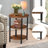 Jakwan Oval End Table with 3-Tier Storage Shelves-524939298