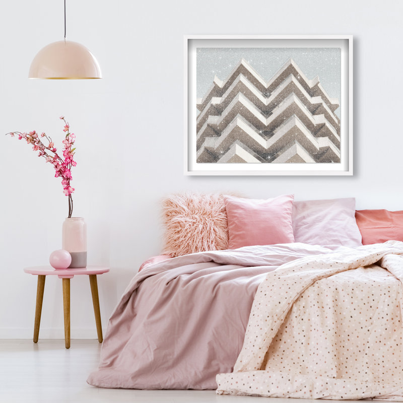 Geometric Pulse II Print by Oliver Gal, 31.5"H x 25.5"W, White Shadowbox