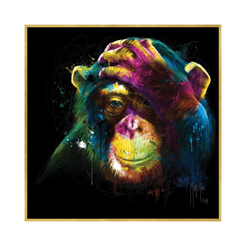 Reproduction d’art graphique, "Darwin preoccupations" par Patrice Murdock, Pas de tapis, H 26 po x l 26 po x P 1,5 po