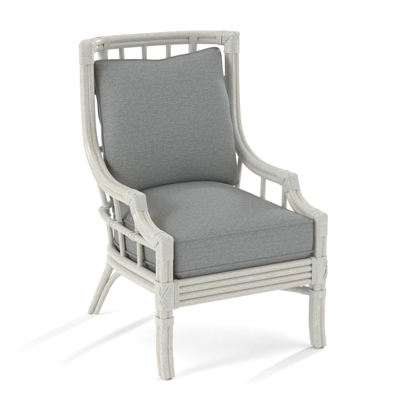 Fauteuil large 28,5 po Seville, Tissu performance bleu clair 0851-55, Bisque