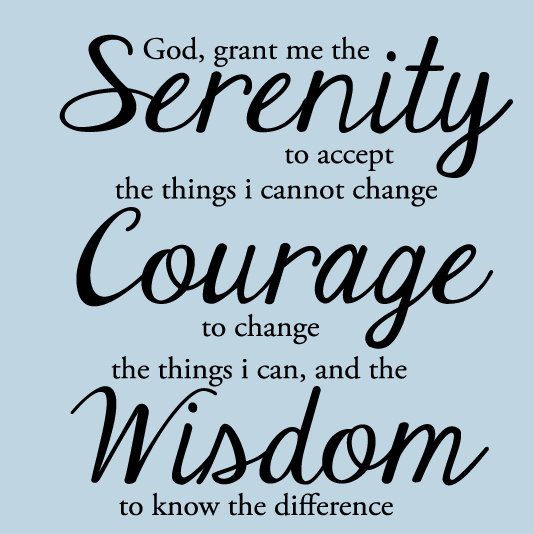 Décalcomanie murale, "Serenity Prayer", Noir