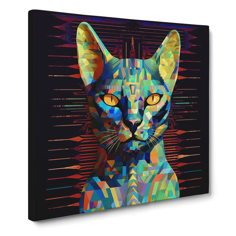 Egyptian Cat Glitch Art - Print