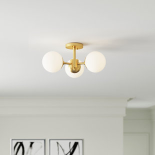 Bradwell Glass Semi Flush Mount